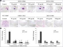  (a) Colony formation of NSCLC cell lines 95D and NCI-H460 under the action of 20(R)-G-Rh2 and 20(S)-G-Rh2 at different concentrations 